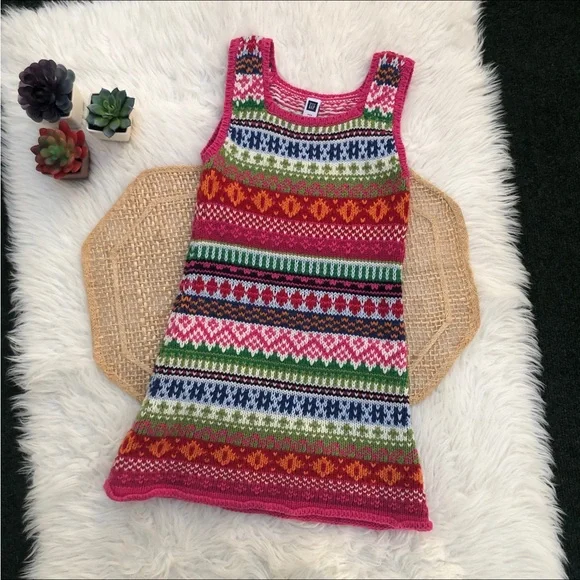 GAP Nordic Sweater Dress Girls 5 - Picture 2 of 10